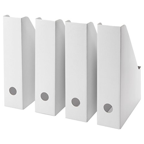 Ikea Fluns Portariviste, Cartone, Bianco, 36x31x2