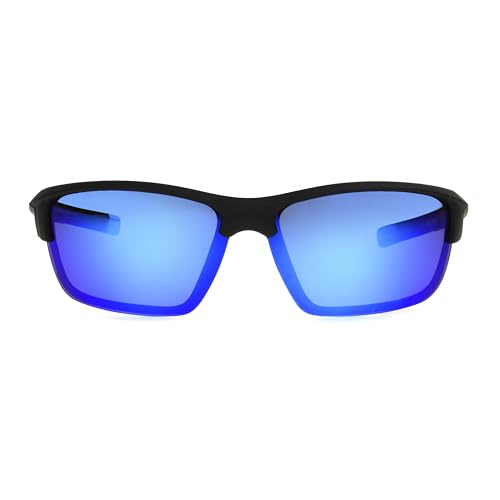 Foster Grant Men's All Terrain Warren Blade Sunglasses, Black, 70mm2