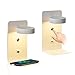 2 Stück LED Wandleuchte Innen mit USB Ladeanschluss,12W Touch Dimmbar Wandlampe mit Schalter & Stecker, 350° Drehbare Leselampe Wandmontage für Schlafzimmer Bettseite, Wohnzimmer, Arbeitszimmer Hotel
