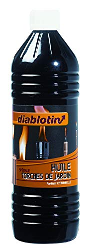 Diablotin | Huile SPÉCIALE Torche Bambou DE Jardin | Huile parfumée à la citronnelle |Bidon 1 Litre | FLAMM2