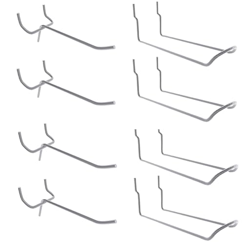 Simon Rack Surtido de Ganchos Dobles de Tablero Perforado, 8 unidades, Galvanizados