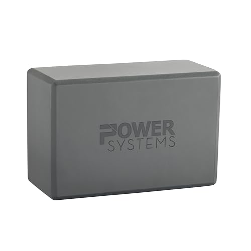 Power Systems Lightweight Yoga Block (Gray, 9" x 6" x
