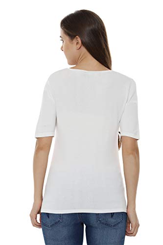 Image of Allen Solly Womens Round Neck Polka Dot T-Shirt