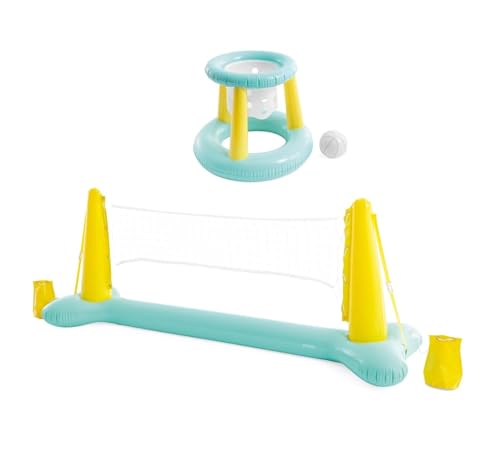 Intex Juego de piscina - Juego de voleibol acuático inflable - Red de voleibol (Set-1)