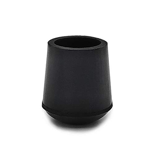 Flyshop Lot de 16 Embouts Ronds en Caoutchouc antidérapant pour Pieds de Chaise, 5/8 inches 16 mm (1,6 cm), Noir Cover