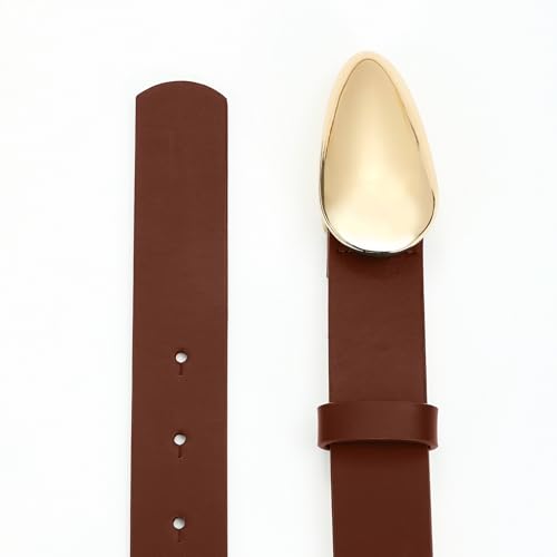 Women Leather Belt Fashion Belt for Women Gold Buckle Perfect for Jeans3