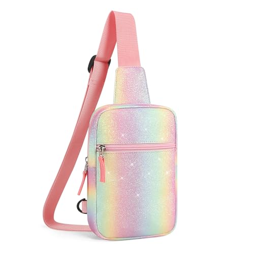 Image of Birthday Gifts for 8 9 10 11 12 Year Old Teens Girls Kids, Fanny Pack Crossbody Bag Sling Belt Bags Purse, Dorm Travel Essentials for Girls Fashion, Preppy Tween Teen Girl Gift Trendy Stuff