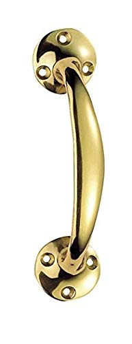 Golden Grace Bow Shaped Cupboard Cabinet Door Handle, 150mm (6 inch) - Polished Brass