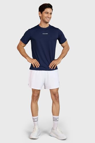 Image of FUAARK Men Solid Slim Fit Polyester Gym & Running Wear Tshirt