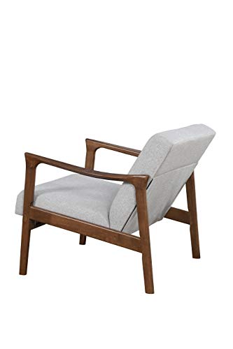 Sillón Lounge Retro Madera Gris Claro miniatura 6