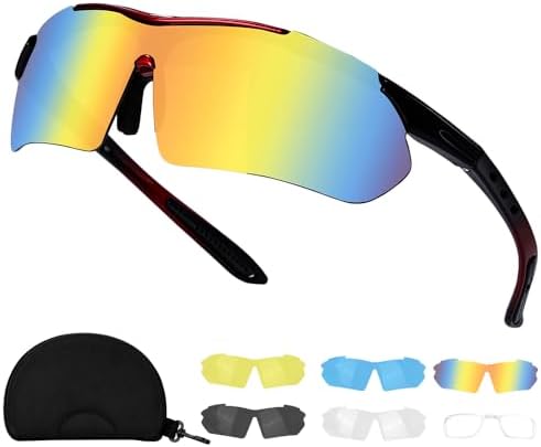 Óculos Corrida Masculino, Proteção UV400, Oculos de Sol Masculino...