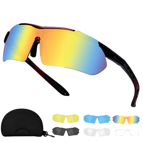 Óculos Corrida Masculino, Proteção UV400, Oculos de Sol Masculino...