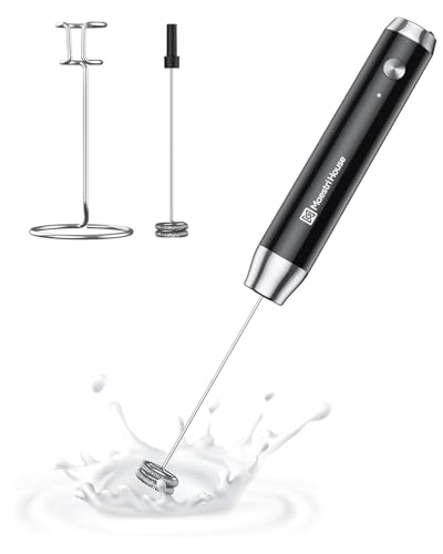 Maestri House Rechargeable Milk Frother, Handheld Electric Foam Maker Waterproof Detachable...