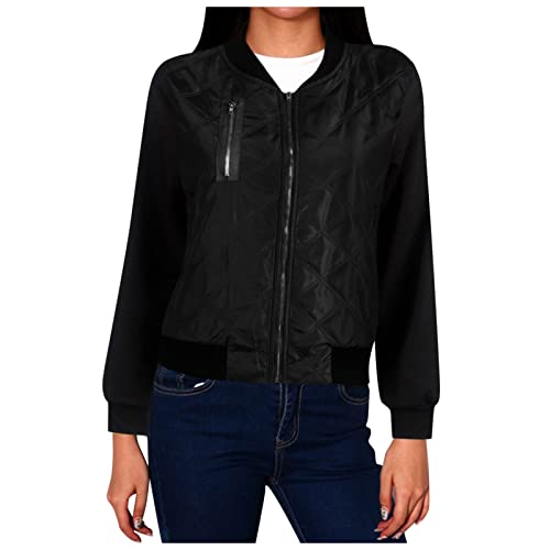 Veste d'automne et d'hiver pour femme coton manches longues pull zippé noir XXL