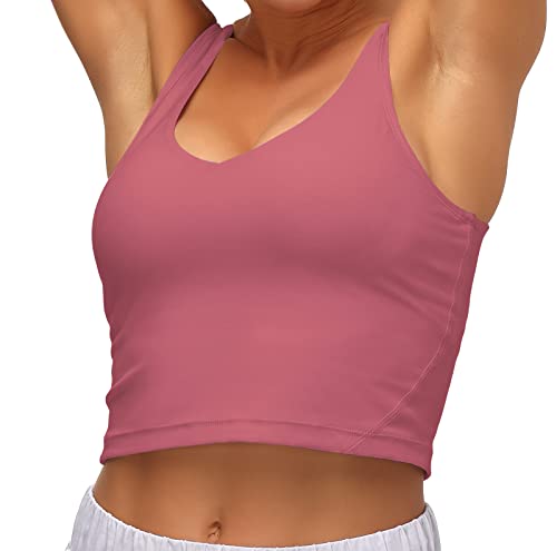 Image of Dragon Fit Sports Bra for Women Longline Padded Bra Yoga Crop Tank Tops Fitness Workout Running Top