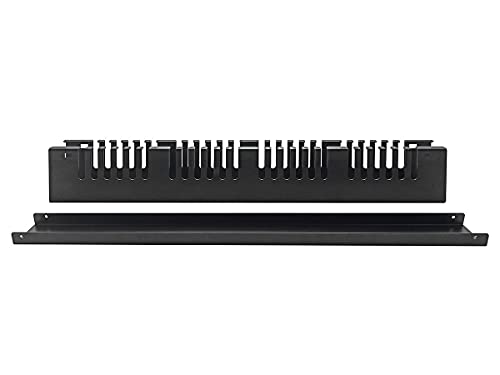 Monoprice 1U Metal Rackmount Cable Management Panel - 1.58 Feet - Black - image 2
