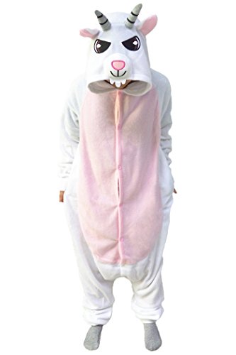wotogold Animal Chèvre Blanche Pyjamas Unisexe Adultes et Enfants Costumes de Cosplay White Cover