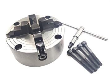 Mandrin De Tour 4 Mors 100mm Indépendant - Avec Contreplaque Adaptée - Neuf