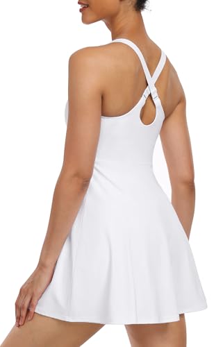 Heathyoga Women’s Tennis Dress with Shorts Underneath