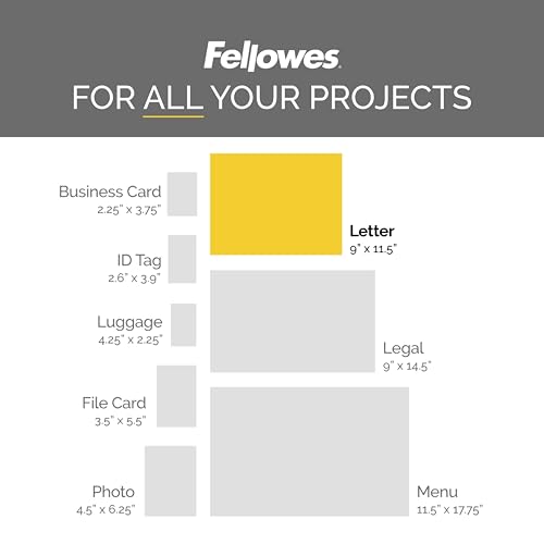 image for Fellowes Thermal Laminating Pouches, Letter Size Sheets, 5mil 200pk, C