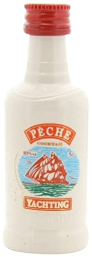 12 × Licores Yachting Whisky Peche Miniatura (Caja de 12 Botellines de 5 cl)