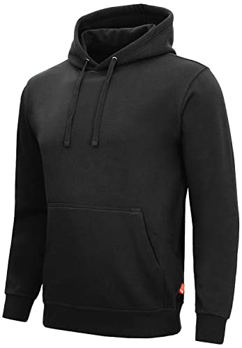 Nitras Motion TEX Light 7025 Arbeits-Kapuzen-Pullover - Pulli mit Kapuze - Hoodie für die Arbeit - Schwarz - 2XL