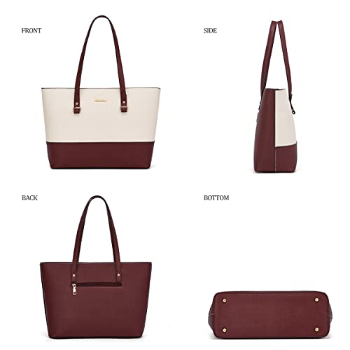 Image of Women Fashion Handbags Wallet Tote Bag Shoulder Bag Top Handle Satchel Purse Set 4pcs