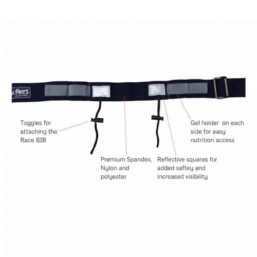 Image of Livfit Pacer Running Belt with Race Bib Holder for Marathon Training (Pack of 1, Assorted Color)