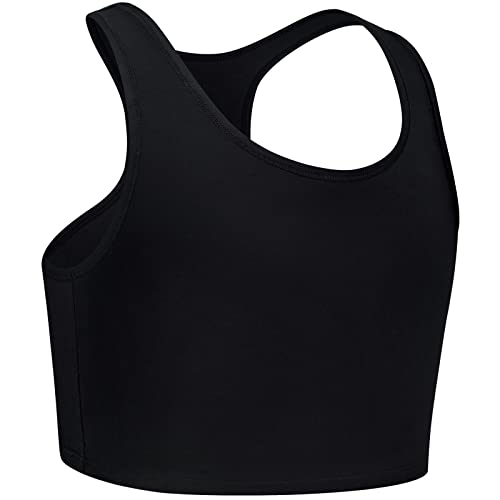 XUJI Tomboy Trans FTM Lesbian Faja de Pecho Plano Binder Top con Chest Binder para mujer (B, 5XL)