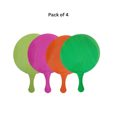 Image of Multicolor Plastic Handheld Summer Cooling Fan - Lightweight Thin Hand Fan with Strong Airflow | Easy to Carry Outdoor Travel Fan | Plastic Hand fan manual for daily use (4)