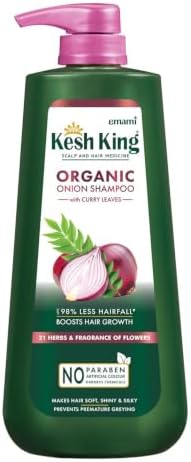 Kesh King Organic Onion Shampoo With Curry Leaves Reduces Hair Fall Upto 98%,Keeps Hairs Smooth Upto 48Hrs - 600Ml,625 Grams