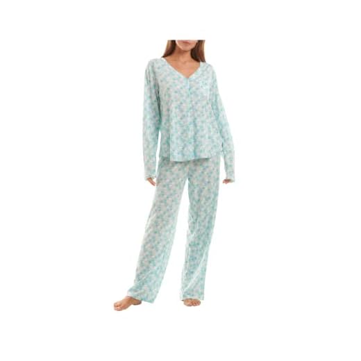 Karen Neuburger Womens 3 Piece Cardigan Pajama Set with Headband, Pop Dot, M