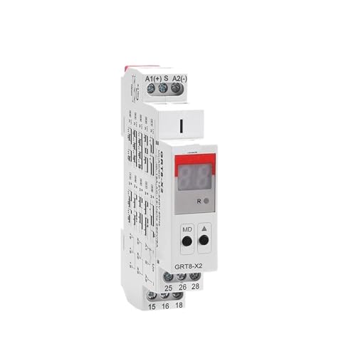 Relais temporisé GRT8-X multi-tension AC/DC 12V-240V avec affichage
