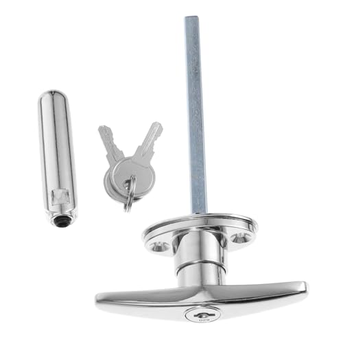 Angoily Sturdy Metal T-Shaped Handle Lock Interior Door Handle Lock for Rv Furniture Toolbox