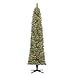 Home Heritage Stanley 7 Foot Skinny Slim Pencil Artificial Pre-Lit Christmas Tree with Clear White Lights