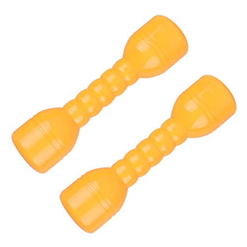 UKCOCO 1 Par pesas para mancuernas pequeño barra con pesas Yellow