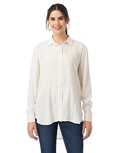 Image of FYLTR Women's Full Sleeves Casual Collar Regular Fit Top -Lightweight, Soft Handfeel