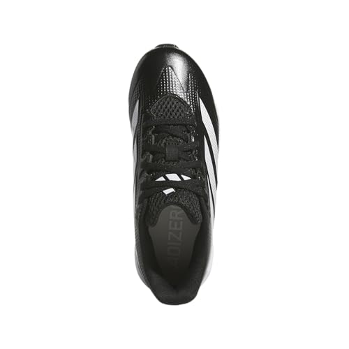 adidas Adizero Instinct 2.0 Molded Softball Sneaker, Black/White/White, 12 US Unisex Little Kid
