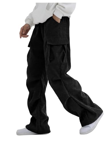 Verdusa Boy's Casual Baggy Cargo Pants Elastic Waist Workout Sweatpants Joggers - Main Image