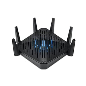 Acer Predator Connect W6 Wi-Fi 6E Gaming Router | Hybrid QoS Compatible with Intel Killer Prioritization Engine | Tri-Band AXE7800 2.4GHz/5GHz/6GHz | Gigabit Router | Lifetime Internet Security