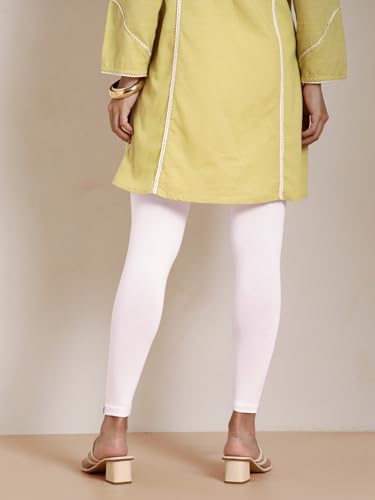 Image of TWIN BIRDS Super Stretchable Cotton Elasthane Fabric Ankle Length Leggings for Women