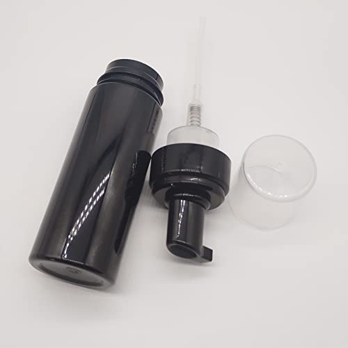 150ml Empty Foam Pump Bottle, 5oz Foaming Dispenser Soap Plastic Container for Facial Cleanser Shampoo Hand Soap (Black)4