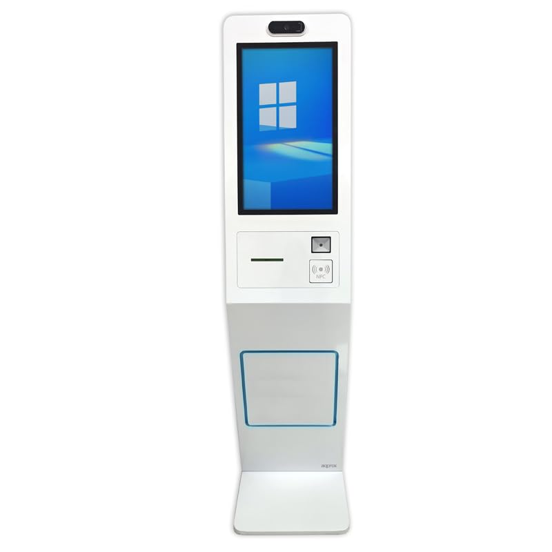 Approx KIOSKO TPV AUTOSERVICIO - APPKIOSK01- CELERON J6412 / 8GB RAM/128GB SSD/Lector CÓDIGOS 2D / Impresora TÉRMICA 80MM/Altavoces/Pantalla TÁCTIL 21.5' Capacitivo