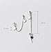 Star Double Piercing Tassel Chain Drop Dangle Cartilage Ball Bead Stud Earrings for Women 925 Sterling Silver Double Stars 2 Hole Helix Tragus Post Pin Fashion Cute Birthday Christmas Easter Jewelry Gifts