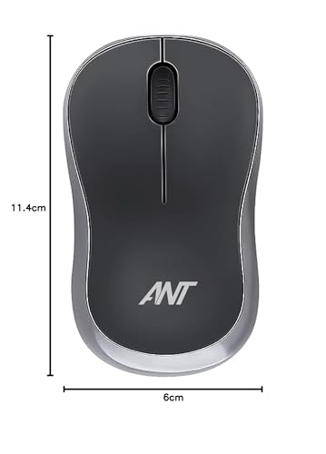 Image of Ant Optical Mouse 03 1000 DPI Wireless Mouse - Black, Silver