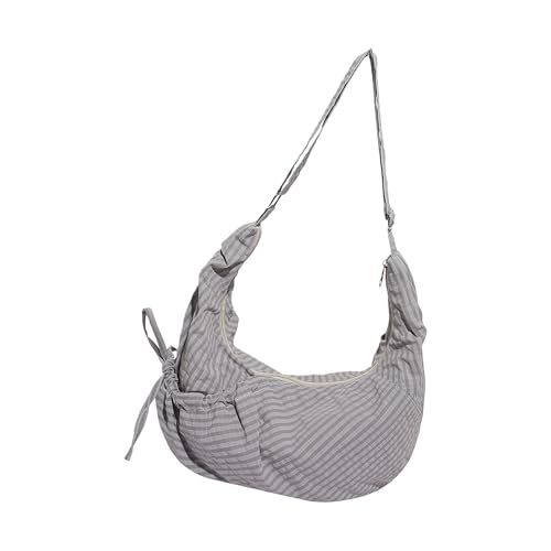 Sac à bandoulière pour trajets quotidiens et voyages en toile souple plissée