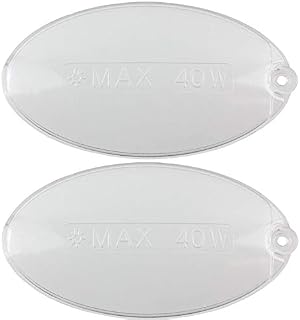 SPARES2GO Cooker Hood Light Diffuser/Lens Oval Cover Plate (Pack of 2, 100mm x 52mm)