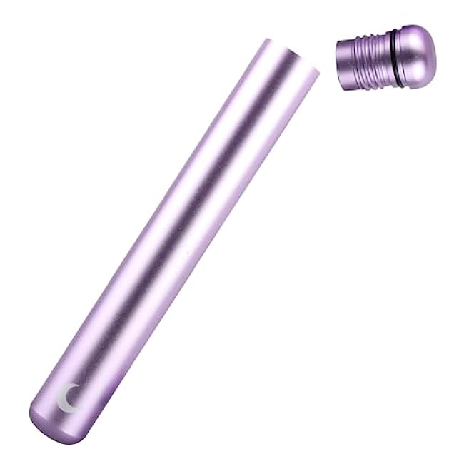 Brando Moon Small Purple Metal Tube Container - 4.5 inches