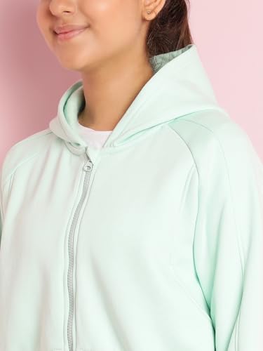 Image of Li'l Tomatoes Girls Fleece Tracksuit Set| Winter Hooded Full Zip Sweatshirt with Track Pants| Warm Casual Co-Ord Outfit for 9-16 Years