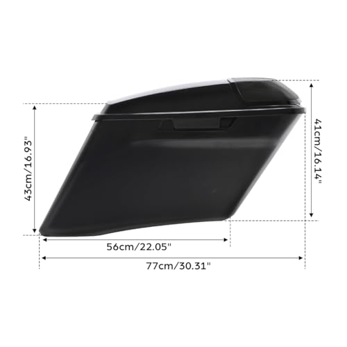 Alforjas duras extendidas 4 pulg para Harley Touring 2014-2024 miniatura 5